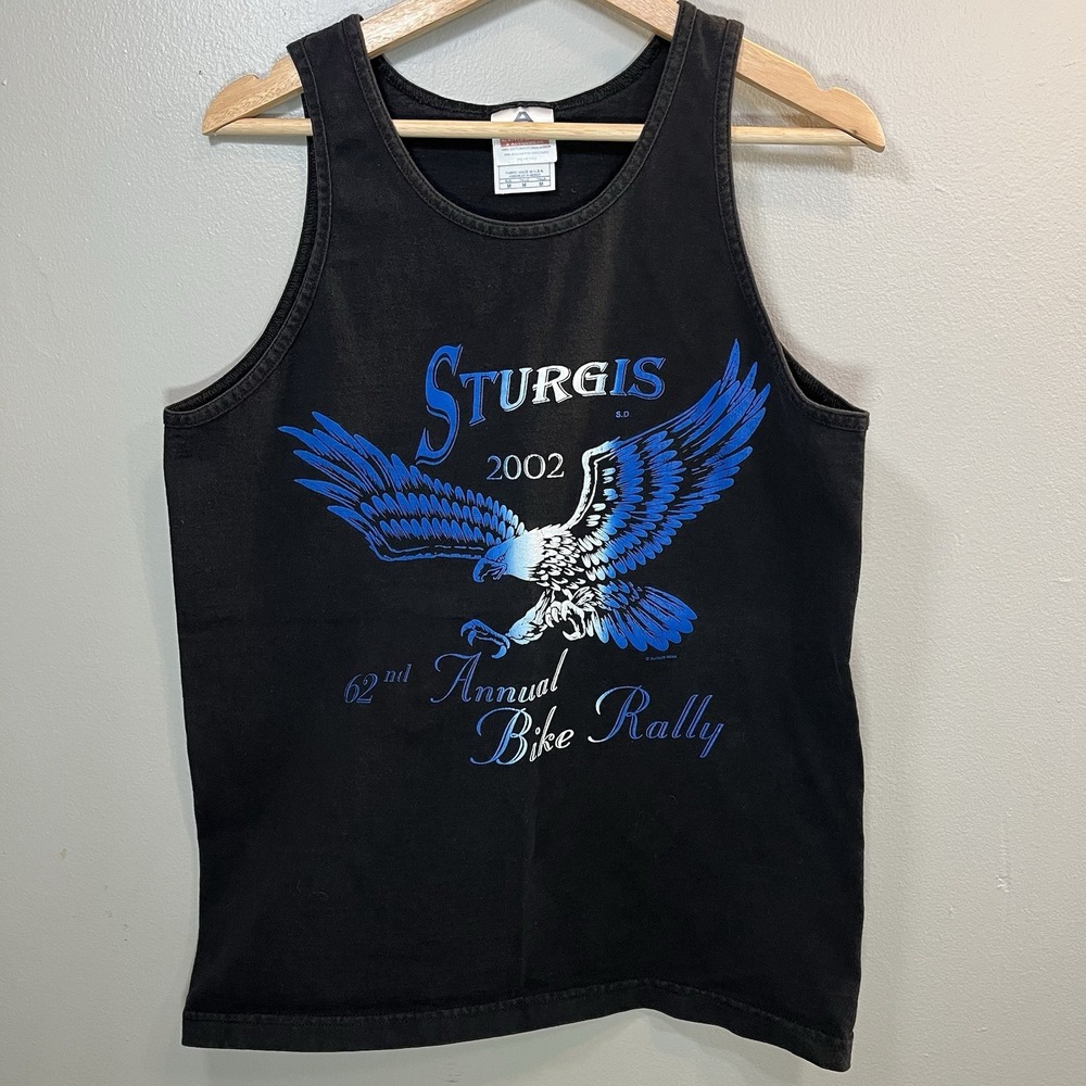 Sturgis 2002 Rally Men's Tank‎ Top Size Medium 100% Cotton